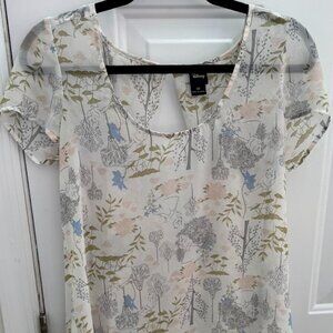 Disney Alice & Wonderland Chiffon Shirt